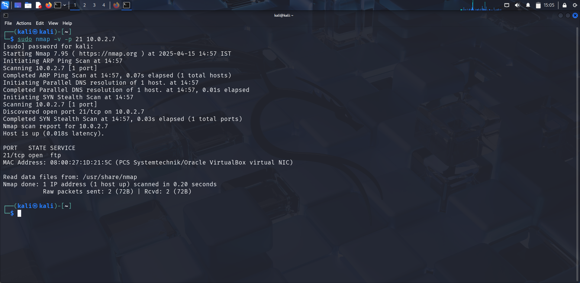 FTP Nmap Scan